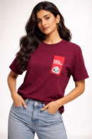 Beatific Printed T-Shirt – Loose Fit Down Shoulder